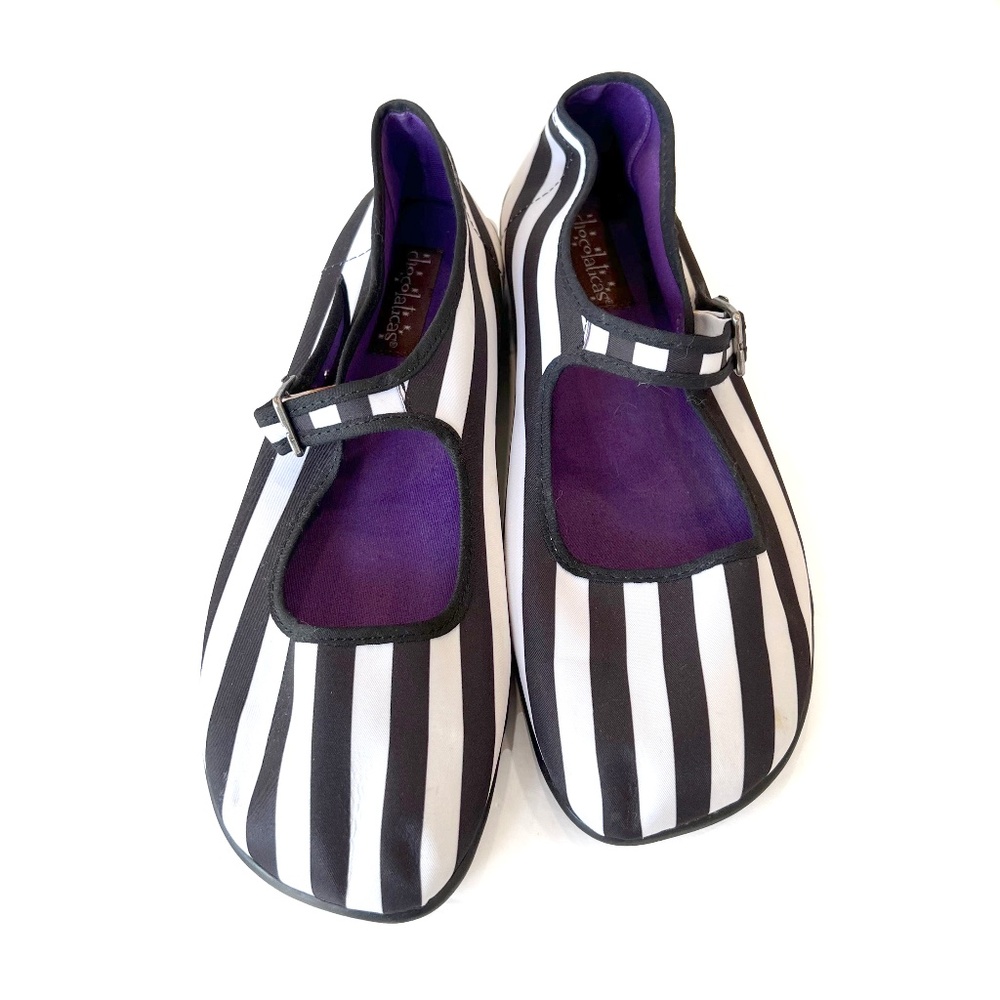 Hot Chocolate Design Chocolaticas Stripe Flats MaryJanes Shoes 2004 / 39eu 8.5us